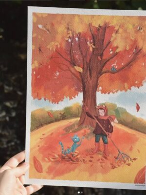 Kleine koning - kaart A5 herfst