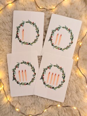 Kaartenset advent (4 stuks)