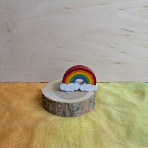 Steker regenboog met wolkjes