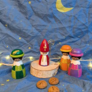 Peg dolls Sint en Pietjes